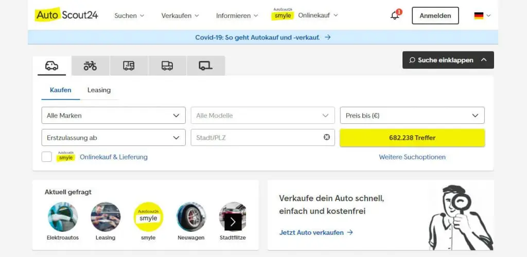 autoscout24.de - niemiecka strona z ogłoszeniami samochodowymi