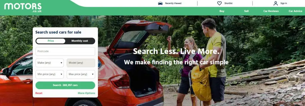 motors.co.uk - portal z Wielkiej Brytanii, ogłoszenia samochodwe